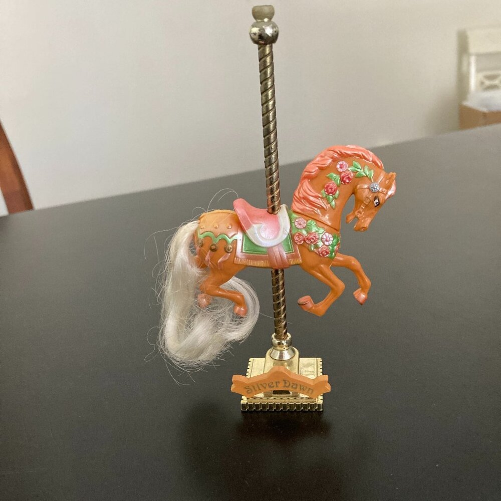 Vintage Collectible Matchbox Carousel Horse - Silver Dawn